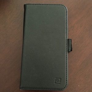 Black IPhone‎ X leather case